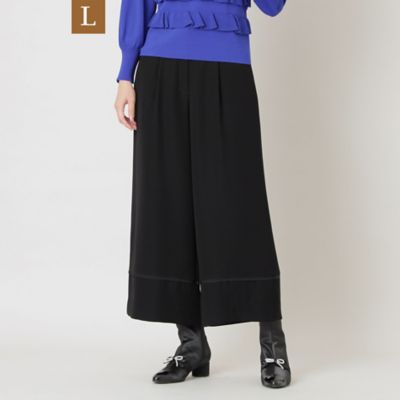 ＜TO BE CHIC L (Women/大きいサイズ)＞【Ｌ】ポリエステルツイル　ワイドパンツ（Ｗ７Ｒ０４２４８＿＿）