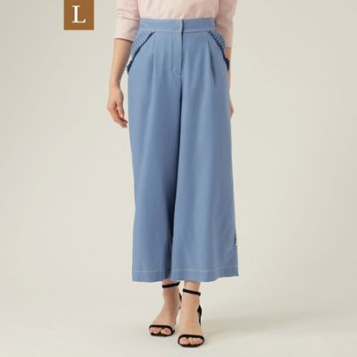 ＜TO BE CHIC L (Women/大きいサイズ)＞【Ｌ】ストレッチデニム　ワイドパンツ（Ｗ７Ｒ０５１２６＿＿）