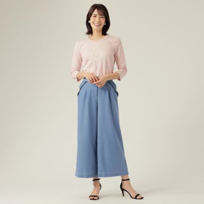 【Ｌ】ストレッチデニム　ワイドパンツ（Ｗ７Ｒ０５１２６＿＿）