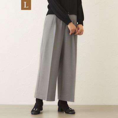 ＜TO BE CHIC L (Women/大きいサイズ)＞【Ｌ】ウォームジョーゼット　ワイドパンツ（Ｗ７Ｒ１０６６９＿＿）