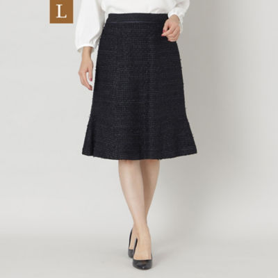 ＜TO BE CHIC L (Women/大きいサイズ)＞【Ｌ】ファンシーツイード　スカート（Ｗ７Ｓ０１３０３＿＿）