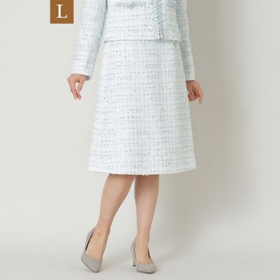 TO BE CHIC L (Women/大きいサイズ)/トゥー ビー シックＬ 【L】フラッグモールツイード フレアスカート(W7S01503__)
