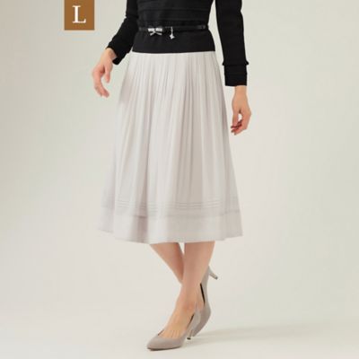＜TO BE CHIC L (Women/大きいサイズ)＞【Ｌ】シフォンジョーゼット　スカート（Ｗ７Ｓ０２１０２＿＿）