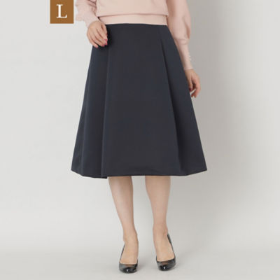 ＜TO BE CHIC L (Women/大きいサイズ)＞【Ｌ】マットグログランタック　スカート（Ｗ７Ｓ０３３１６＿＿）