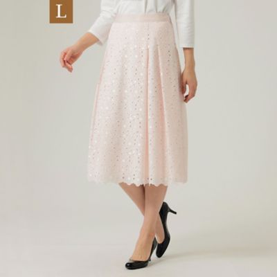 ＜TO BE CHIC L (Women/大きいサイズ)＞【Ｌ】フラワーボーラー　スカート（Ｗ７Ｓ０４１０８＿＿）