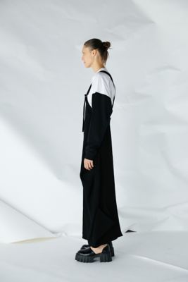 ENFOLD ダブルサテン サロペットDRESS ブラック36