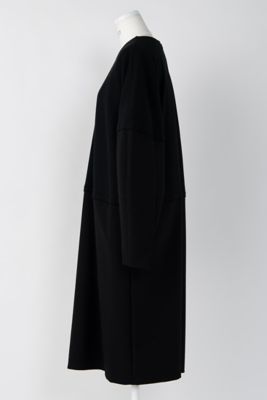 ENFOLD ブラック ひざ丈ワンピース TEXAS SWEAT スウェット