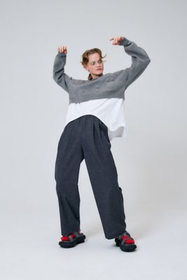 ENFOLD エンフォルド 23SS WIDE-STRAIGHT COCOON TROUSERS ワイド ...