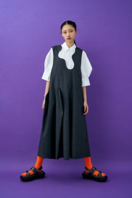 ENFOLD エンフォルド ROUND－NECK JUMPER－DRESS - ワンピース