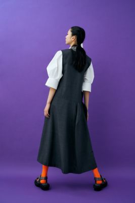 ENFOLD エンフォルド ROUND－NECK JUMPER－DRESS - ワンピース