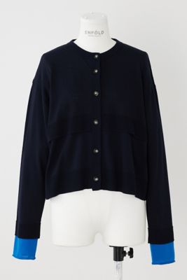 ENFOLD ASYMMETRY-HEM LAYERED CARDIGAN 新品 - カーディガン/ボレロ