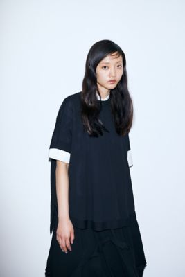 エンフォルド ROUND-HEM PULLOVER 黒 ENFOLD ROUND-HEM PULLOVERラウンドヘムプルオーバー