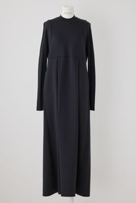 ENFOLDENFOLD MINIMAL LAYERED DRESS BLK 38 - ロングワンピース