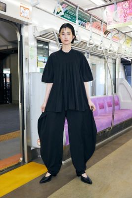 プリーツプリーズ 横プリーツ サルエルパンツ SWING 2022SS Pleats