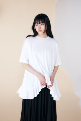 enfoldエンフォルドRANDOMFLARETSHIRT38フリーホワイト白