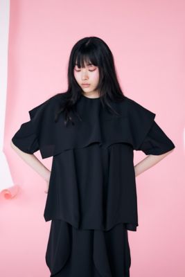 ENFOLD CAPE-COLLAR PULLOVER ブラック