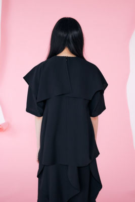 白 フリル付 セットアップ 完売品 ENFOLD CAPE-COLLAR PULLOVER