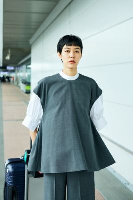 トップス ENFOLD LAYERED BALLOON-SLEEVE PULLOVER ENFOLD LAYERED BALLOON-SLEEVE PULLOVER