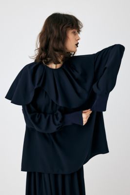 ENFOLD WAVE COLLAR PULLOVERネイビー 買取入荷】2023 ENFOLD WAVE COLLAR PULLOVER エンフォルド