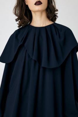 ENFOLD WAVE COLLAR PULLOVERネイビー ENFOLD WAVE COLLAR PULLOVERネイビー