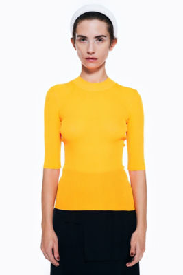 ＜ENFOLD (Women)＞ＲＩＢ　ＳＴＡＮＤ　ＮＥＣＫ　ＨＡＬＦ　ＳＬＥＥＶＥ　ＴＯＰＳ（３００ＨＡ１７０－０９３０）