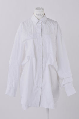 ＜ENFOLD (Women)＞ＷＲＩＮＫＬＥ　ＴＵＣＫ　ＳＨＩＲＴ（３００ＨＡ２３０－１６１０）