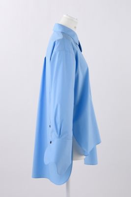 新品ENFOLDエンフォルドASYMMETRY-ROUND SHIRT ホワイト｜長袖
