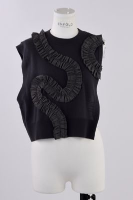 ＜ENFOLD (Women)＞ＦＲＩＬＬ　ＫＮＩＴ　ＶＥＳＴ（３００ＨＡ２７０－００８１）