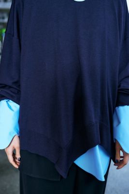 エンフォルド ENFOLD WAVE HEM PULLOVER ニット 300HA270-2770 ネイビー サイズ：38 WAVE－HEM PULLOVER（300HA270