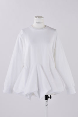 ＜ENFOLD (Women)＞ＳＱＵＡＲＥ　ＰＥＰＬＵＭ　ＬＯＮＧ－ＳＬＥＥＶＥＳ　Ｔ－ＳＨＩＲＴ（３００ＨＡ２８０－２４４０）