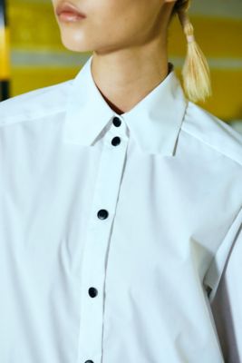 ENFOLD 24AW★CURVE ASYMMETRY SHIRT 38 ブルー 11012300HA5301900010001?$VS_1500$