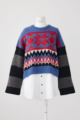 ＜ENFOLD (Women)＞ＭＩＸ　ＫＮＩＴ　ＰＵＬＬＯＶＥＲ（３００ＨＡ５７０－２４３０）