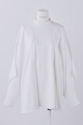 ENFOLD エンフォルド 23SS ベージュ ポリエステル CURVE-DRAPE PULLOVER アイボリー 38 トップス ポリエステル レディース 中古 ENFOLD エンフォルド 23SS ベージュ ポリエステル CURVE-DRAPE