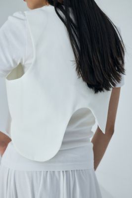 ENFOLD WAVE CROPPED VEST ブラック ご自宅でお洗濯可能 VONIQUE / ENFOLD/ WAVE CROPPED VEST