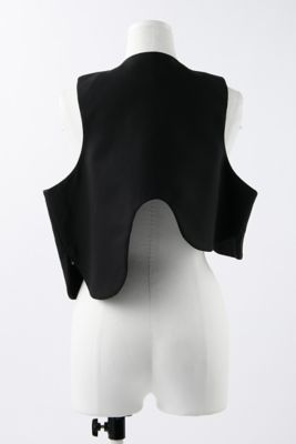 ENFOLD WAVE CROPPED VEST ブラック ご自宅でお洗濯可能 ENFOLD(エンフォルド)/WAVE CROPPED VEST