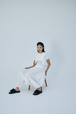 定価４万★フランス製イネス★女性らしい襟開きＴシャツ水色コンパクトリブInese T-SHIRTS & TOPS OUTLET – Indee Collection