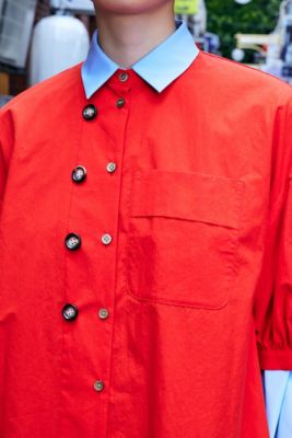 ENFOLD◆長袖シャツ/36/ポリエステル/WHT/300CS330-0760 25SS】ENFOLD エンフォルド /CIRCLE SHIRT / シャツ | TRENT