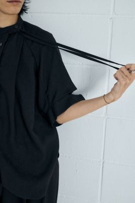 ENFOLD 2024SS TWO-WAY NECK BLOUSE ネイビー トップス