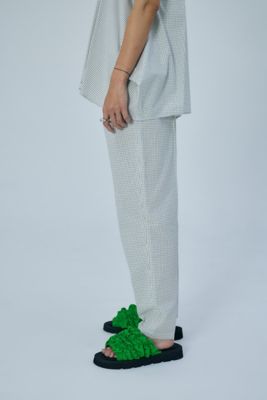 enfold ENFOLD WASHABLE CHECK EGG-PANTS