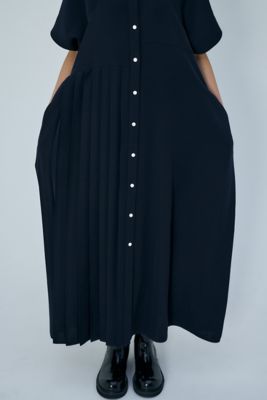 【♡mkm...mam♡】ルイルエブティック　デコラスリーブ ASYMMETRY PLEATS DRESS（300HS233