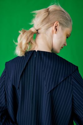 ENFOLD - 専用 ♡ ENFOLD ♡ バナナスリーブ トップス グレー STRIPE PLEATS PULLOVER（300HS530