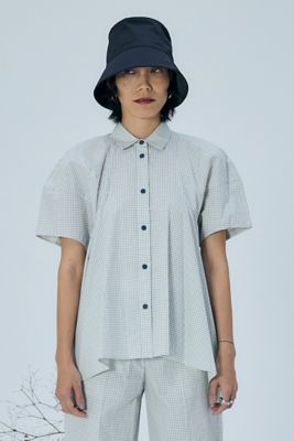 ＜ENFOLD (Women)＞ＣＨＥＣＫ　ＳＩＬＨＯＵＥＴＴＥ　ＳＨＩＲＴ（３００ＨＳ５３０－１８００）