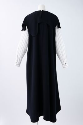 ENFOLDENFOLD MINIMAL LAYERED DRESS BLK 38