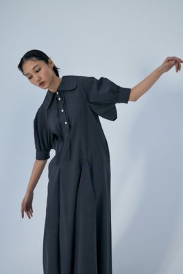 SQUARE-SLEEVES DRESS ENFOLD 24SS