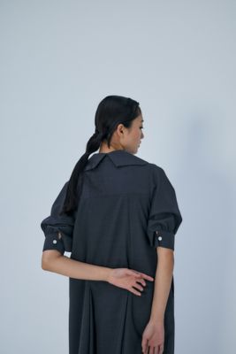 ENFOLD 24SS SQUARE-SLEEVES DRESS 黒 ENFOLD SQUARE-SLEEVES DRESS – COLDBECK ONLINE