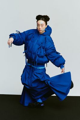 【送料無料】ENFOLD (Women)/エンフォルド RIBBON DOWN-JAKET(300IA130-1581) アオ110 コート・ジャケット【三越伊勢丹/公式】