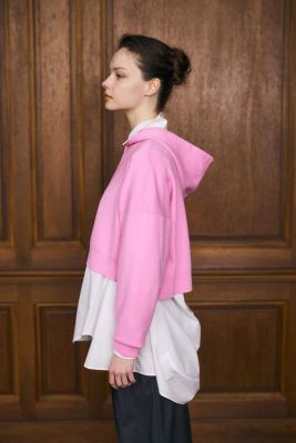 CROPPED HOODED PULLOVER