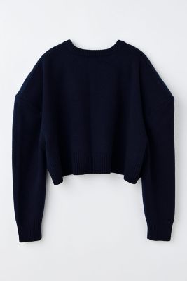 WIDE－SHOULDER CROPPED PULLOVER