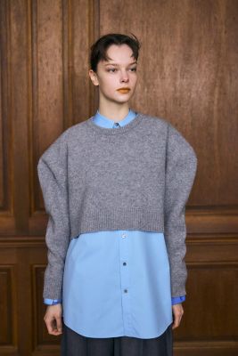 ＜ENFOLD (Women)＞ＷＩＤＥ－ＳＨＯＵＬＤＥＲ　ＣＲＯＰＰＥＤ　ＰＵＬＬＯＶＥＲ（３００ＩＡ１７０－１８７１）