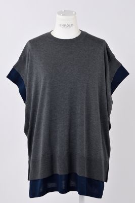 ENFOLD (Women)/エンフォルド ＫＮＩＴ　ＬＡＹＥＲＥＤ　ＰＵＬＬＯＶＥＲ（３００ＩＳ２７０－２５０１）